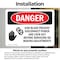 Signmission Saw Blade Present Disconnect Danger Sign, Vinyl Decal, 10in W x 7in L, 2PK OS-2PACK-DS-D-710-L-2447 - alternate 5